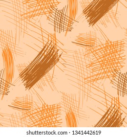Various Pencil Strokes. Seamless Texture with chaotic Hand Drawn Lines. Vintage Background for Textile, Shirt, Fabric. Vertical, Horizontal and Diagonal Strokes. Grunge Vector Texture