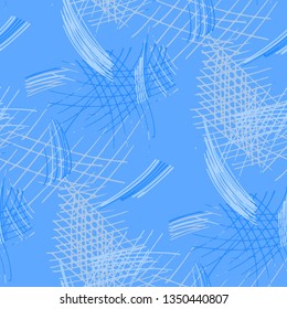 Various Pencil Strokes. Seamless Texture with chaotic Hand Drawn Lines. Vintage Background for Textile, Paper, Print. Vertical, Horizontal and Diagonal Strokes. Grunge Vector Texture