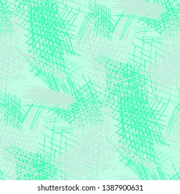Various Pencil Strokes. Seamless Texture with chaotic Hand Drawn Lines. Vintage Background for Chintz, Print, Swimwear. Vertical, Horizontal and Diagonal Strokes. Grunge Vector Texture