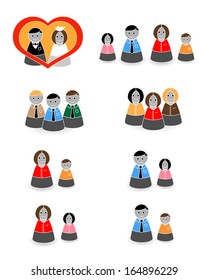 Various people icon set