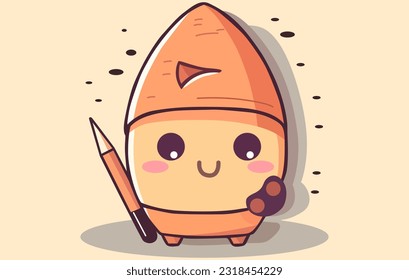 Various people with a large Pencil. Young person holding pencil,Pencil flat icon for web
