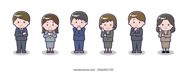 Various people set_puzzled_men and women