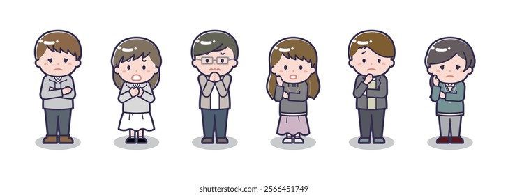 Various people set_puzzled_men and women