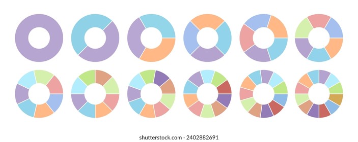 various pie charts for graphic information