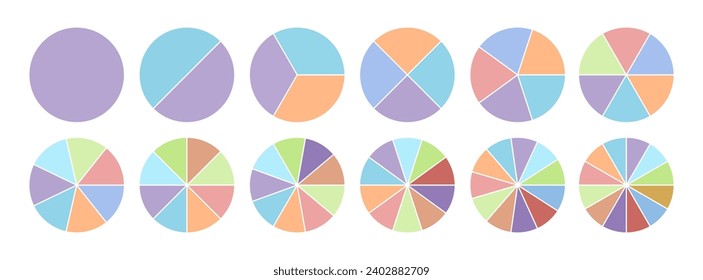 varios gráficos circulares para información gráfica