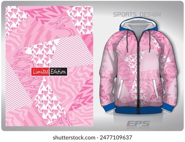 various pink clip art pattern design, illustration, textile background for sports t-shirt, football jersey shirt mockup for football club. consistent front view