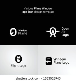 Various Plane Window Logo Icon Design Template