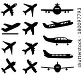 Various planes in black