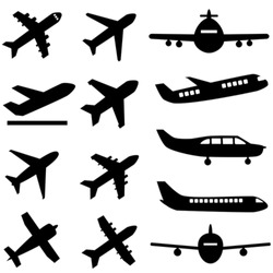 Various Planes In Black