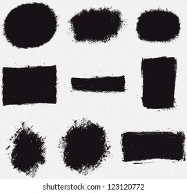 Various Platter Splotch Vector Shapes