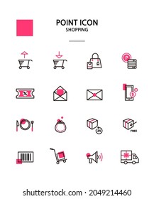 various Point color icon collection