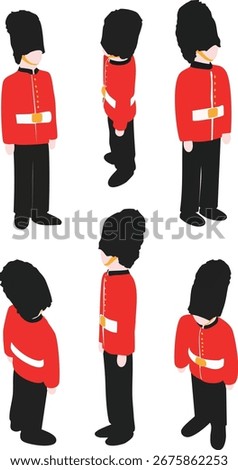 The various poses of the guards that you must see when traveling to London, England