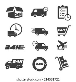Various postage and support related icon set