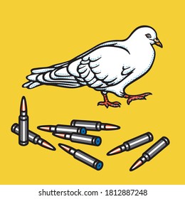 Die verschiedenen Haltungen der Tiere Leben und Retro-Stil. Tiergrafik, Formen, Linien, Muster und Vektorgrafik.