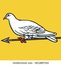 Die verschiedenen Haltungen der Tiere Leben und Retro-Stil. Tiergrafik, Formen, Linien, Muster und Vektorgrafik.