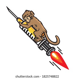Las diferentes posturas de la vida animal y el estilo retro. Ilustración animal, arte de línea de forma, patrones y monos vectoriales.