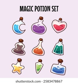 Various potion set for decoration design