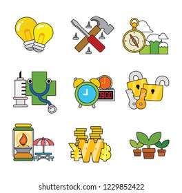 Diversos iconos de prop.