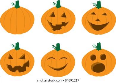 Various Pumpkin Faces