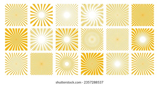 colección de formas de arrebato de sol radial
