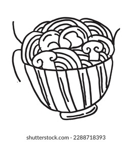 various ramen icon in simple style