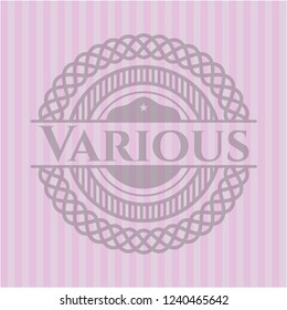 Various realistic pink emblem