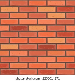 various red color brick wall seamless pattern