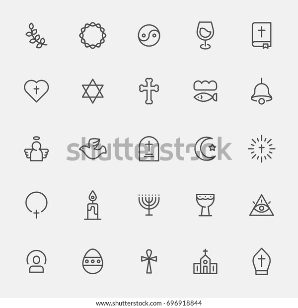 Various\
religious icons vector illustration flat\
design
