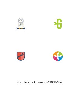 Various Repair Service Vector Logo Element Set