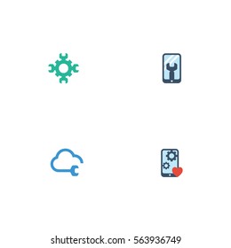 Various Repair Service Vector Logo Element Set