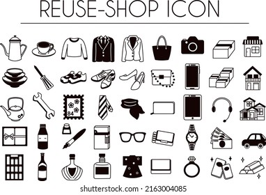 Various reuse item simple icon