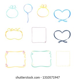 Various ribbon style borders 