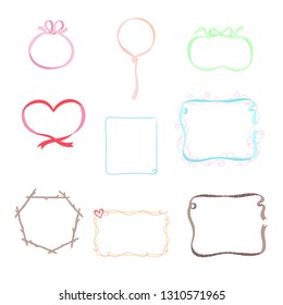 Various ribbon style borders