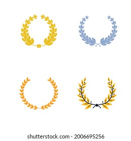 Various round floral and laurel frames set  Vector