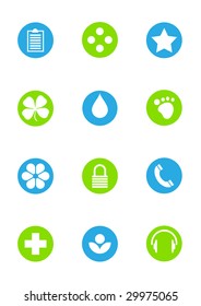 Various round simple vectors icons