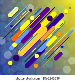 Various rounded colorful background abstract design wallpaper illustration