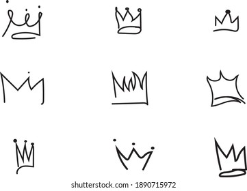 various royal crowns for use on websites. Crown symbols.