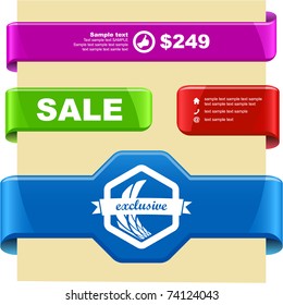 Various sale design elements