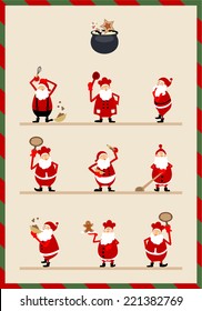 Various Santa Claus expression
