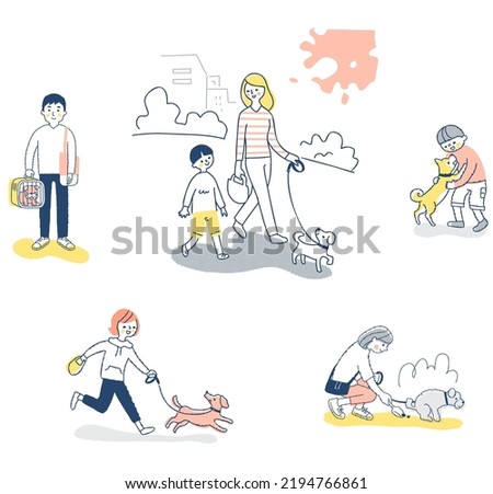 Various scene sets with your dog