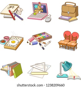 Various school supplies