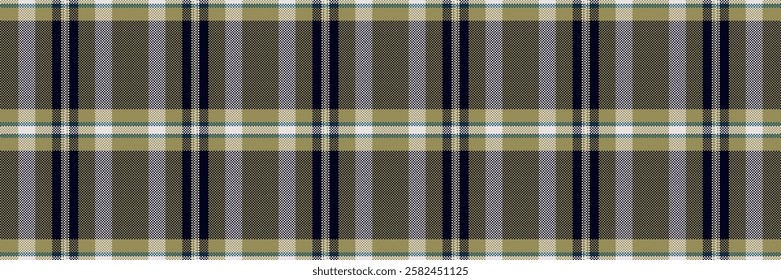 Various seamless textile background, figure tartan vector fabric. Worn check pattern plaid texture in black and yellow colors palette.