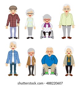 Various Senior Adult set - scarf and hat