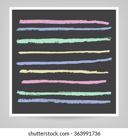 A various set of charcoal lines over a white background.