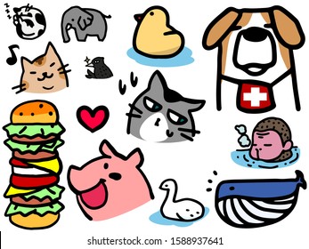 various set - Simple Vector Animal's Icon