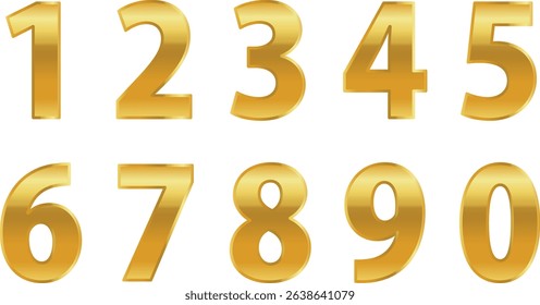 Various sets of golden figures