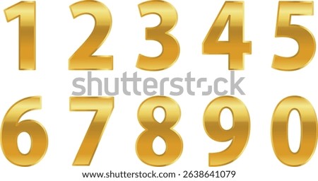 Various sets of golden figures