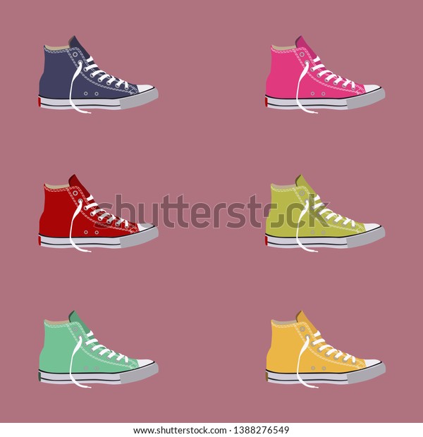 red blue and green converse