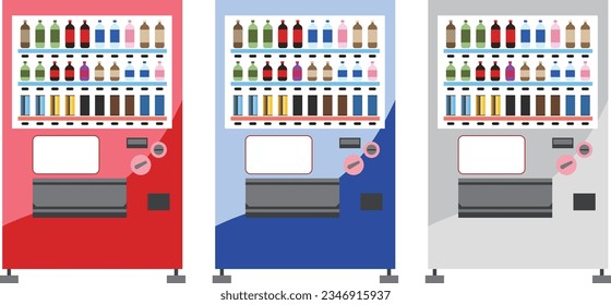 Various sets of vending machines