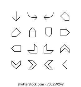 Various shape of arrows - Icon set